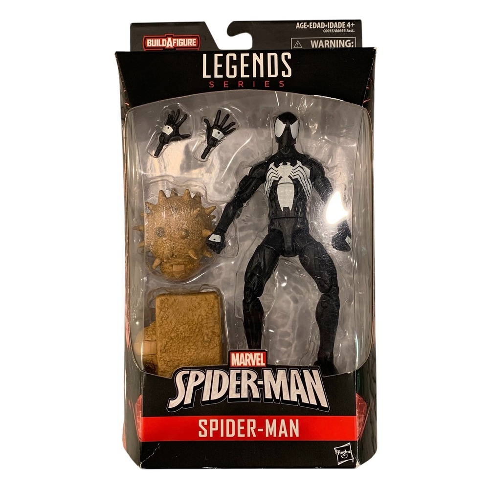 Marvel Legends Symbiote Spider-Man Black Suit Sandman BAF 6" Figure 2016 Sealed